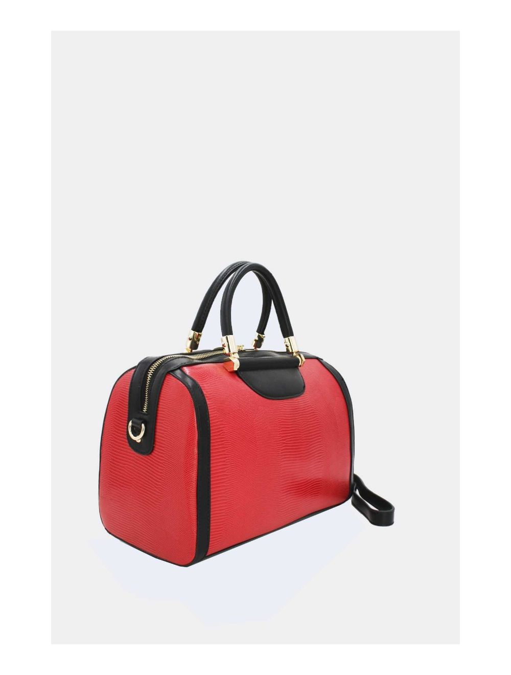Tom&eva Sac à Main Bowling Bicouleur-8023-Rouge/Noir