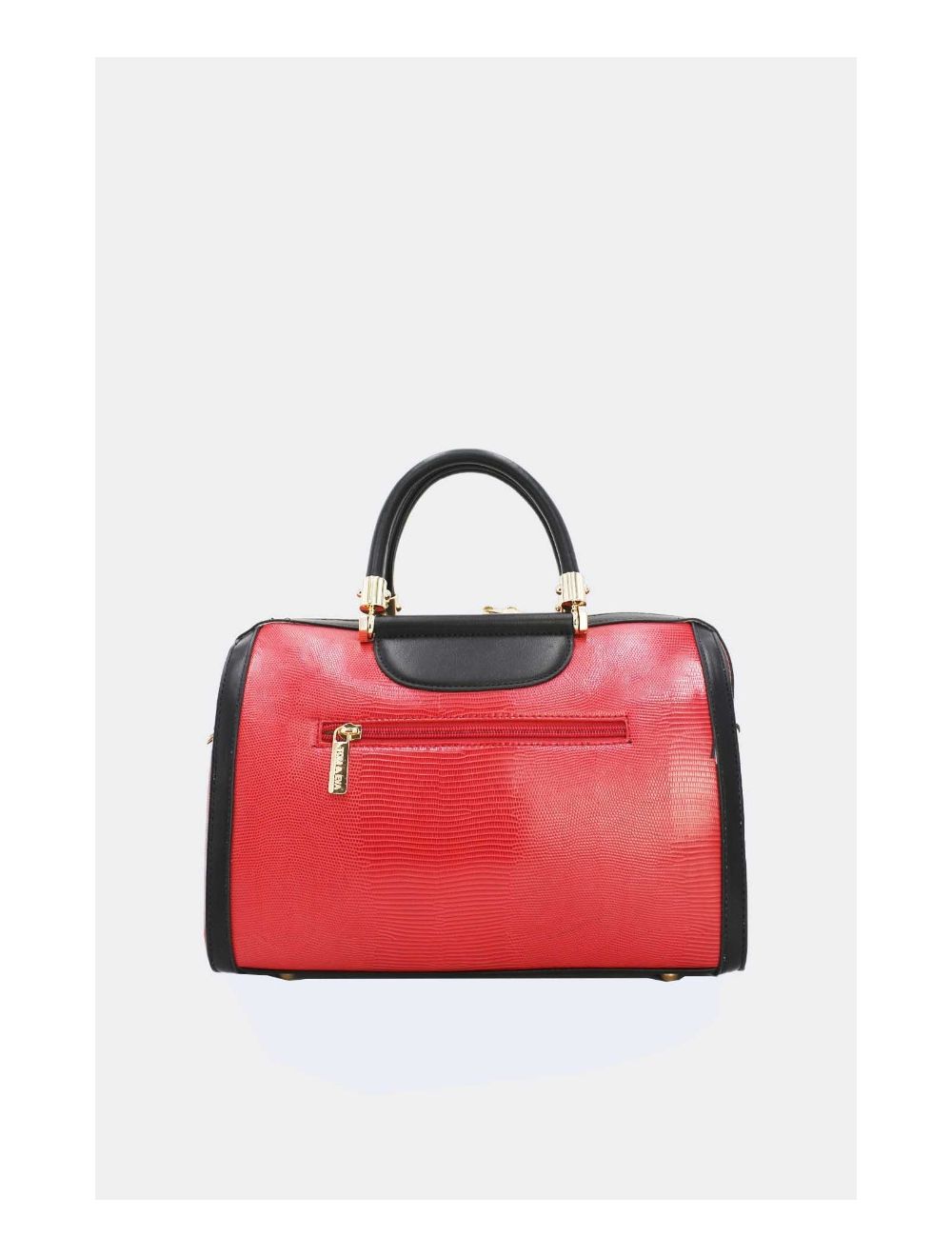 Tom&eva Sac à Main Bowling Bicouleur-8023-Rouge/Noir