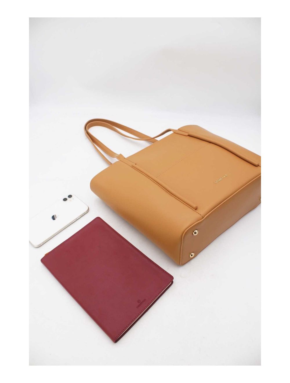 tom&eva Sac à Main Cabas Minimaliste 23B-5845-Camel