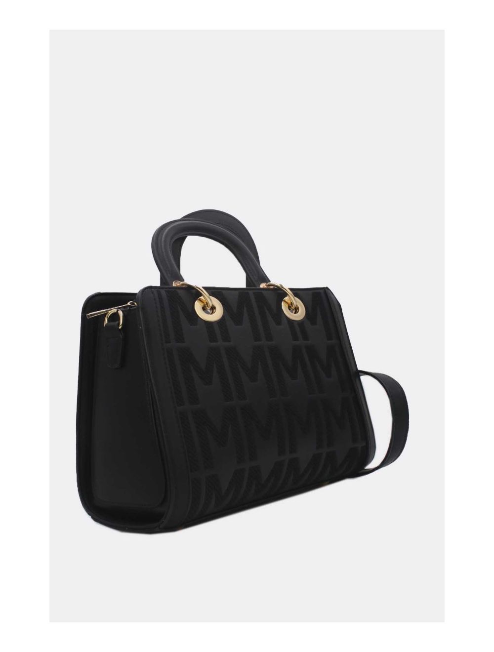 Tom&eva Sac à Main Carré Brodé Lettre 24B-5888-Noir