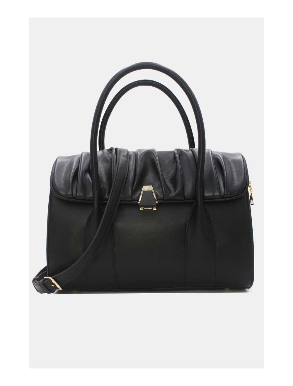 Tom&eva Sac à Main Chic à Rabat Ruché 24B-5854-Noir