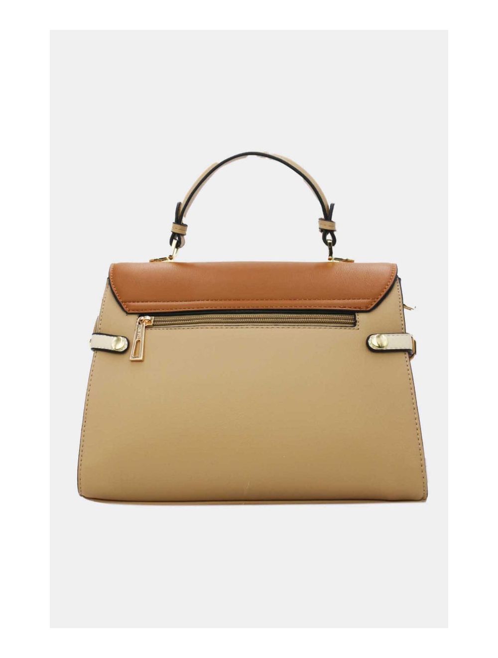 Tom&eva Sac à Main Chic Bicolore-21B-5180-Apricot/Brown