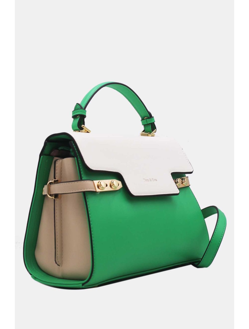 Tom&eva Sac à Main Chic Bicolore Réassort-21B-5180-Green/White