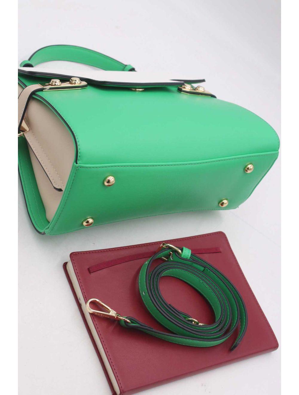 Tom&eva Sac à Main Chic Bicolore Réassort-21B-5180-Green/White