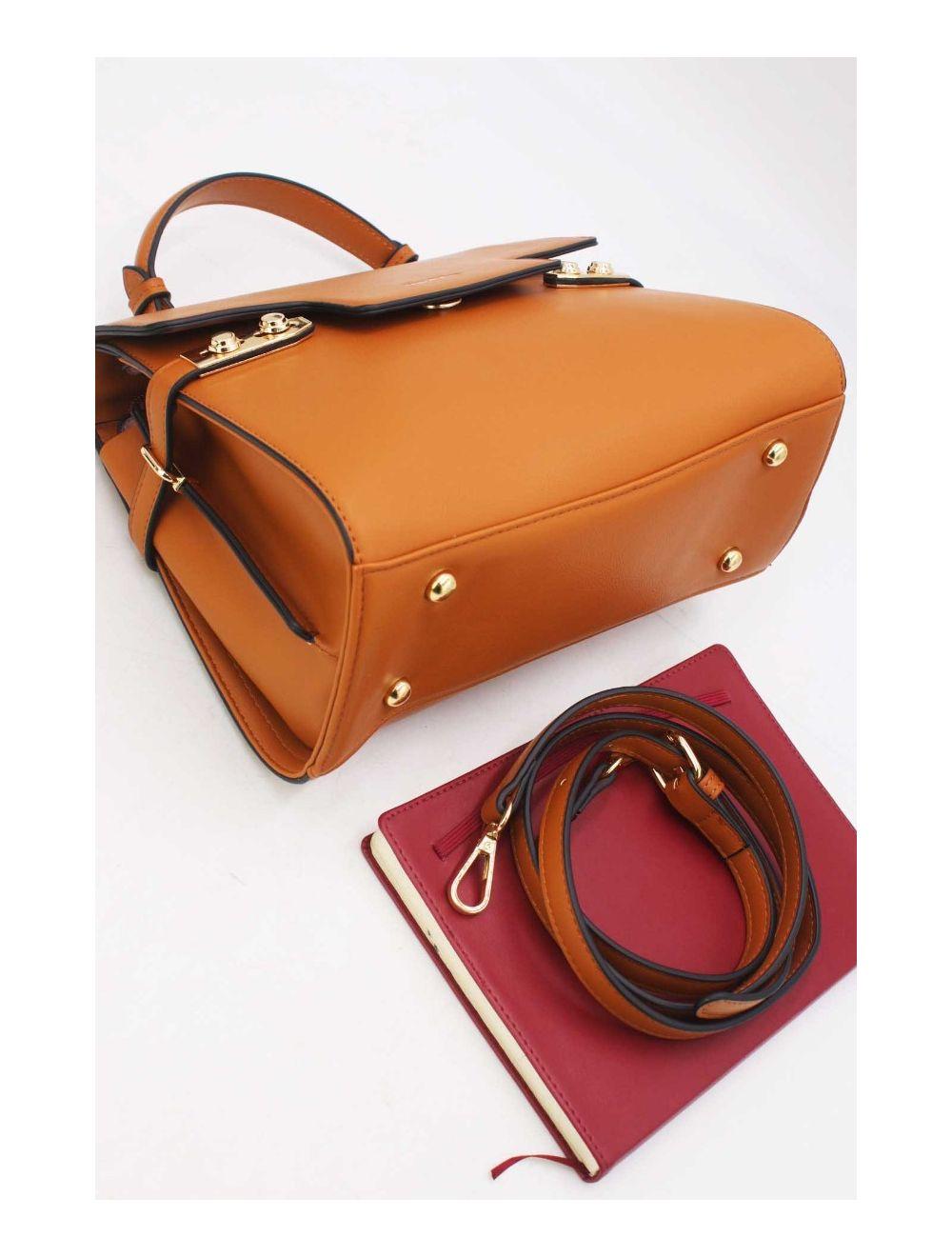 Tom&eva Sac à Main Chic Bicolore Réassort-21B-5180-Marron