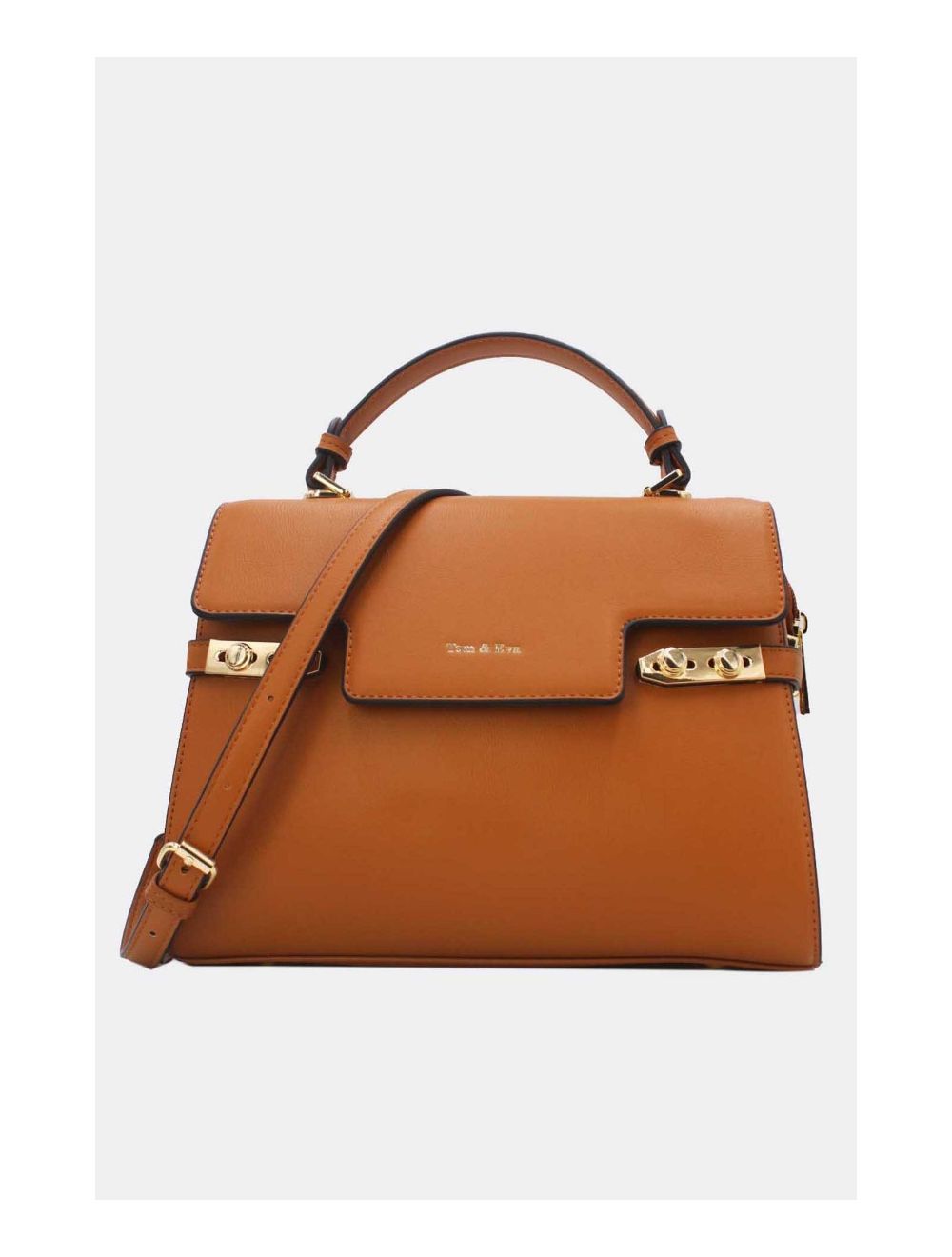 tom&eva Sac à Main Chic Bicolore Réassort-21B-5180-Marron