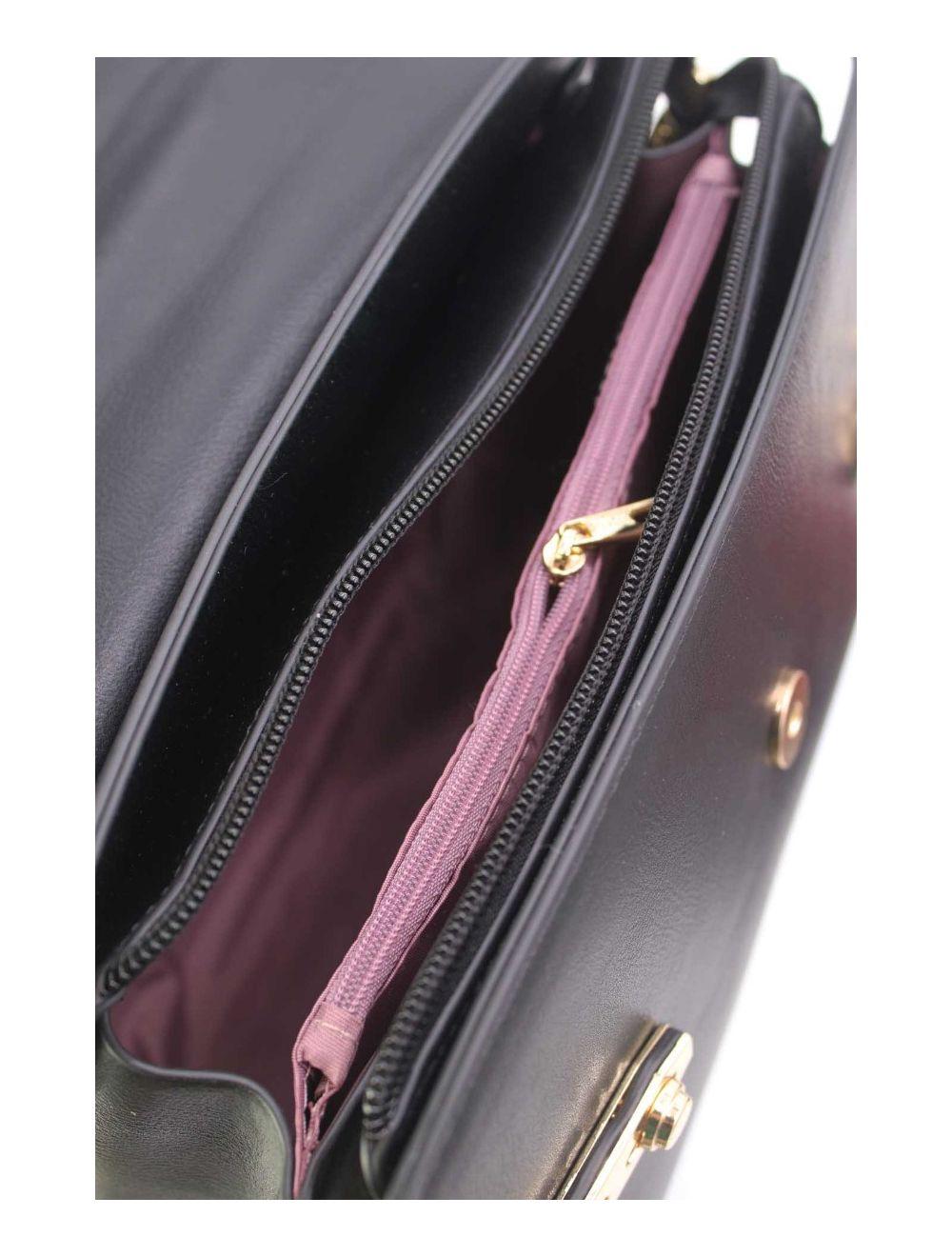 tom&eva Sac à Main Chic Bicolore Réassort-21B-5180-Noir