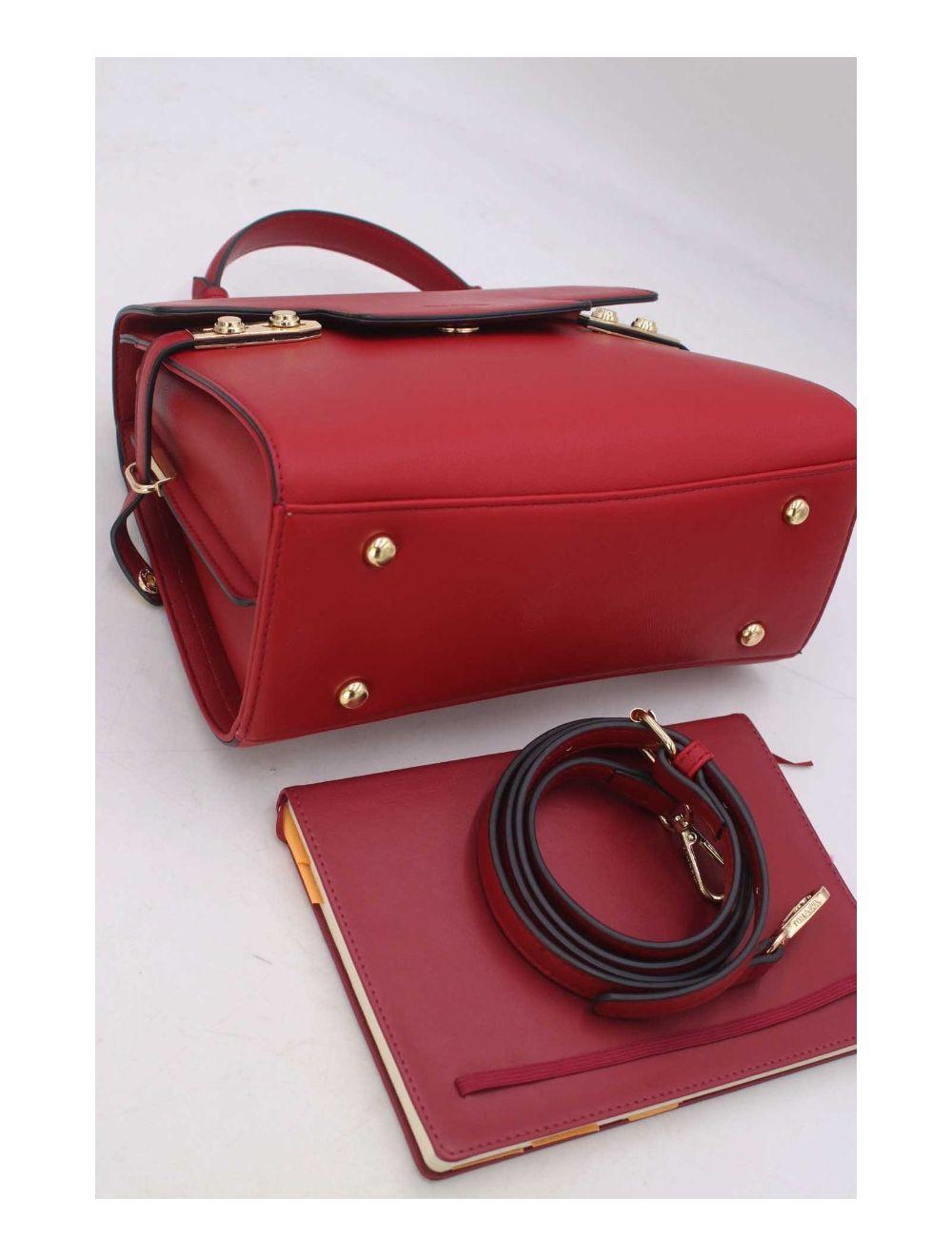 Tom&eva Sac à Main Chic Bicolore Réassort-21B-5180-Rouge