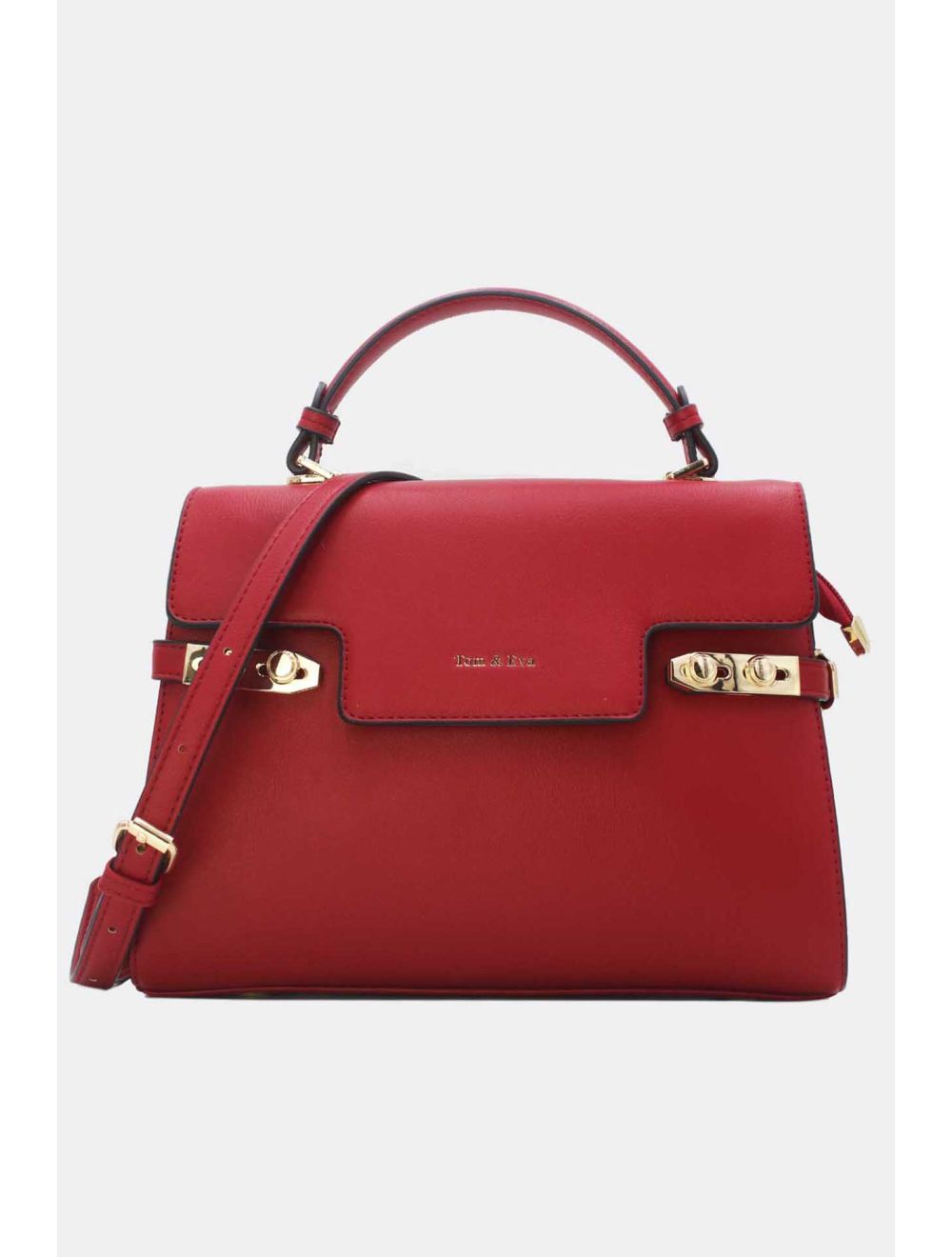 tom&eva Sac à Main Chic Bicolore Réassort-21B-5180-Rouge