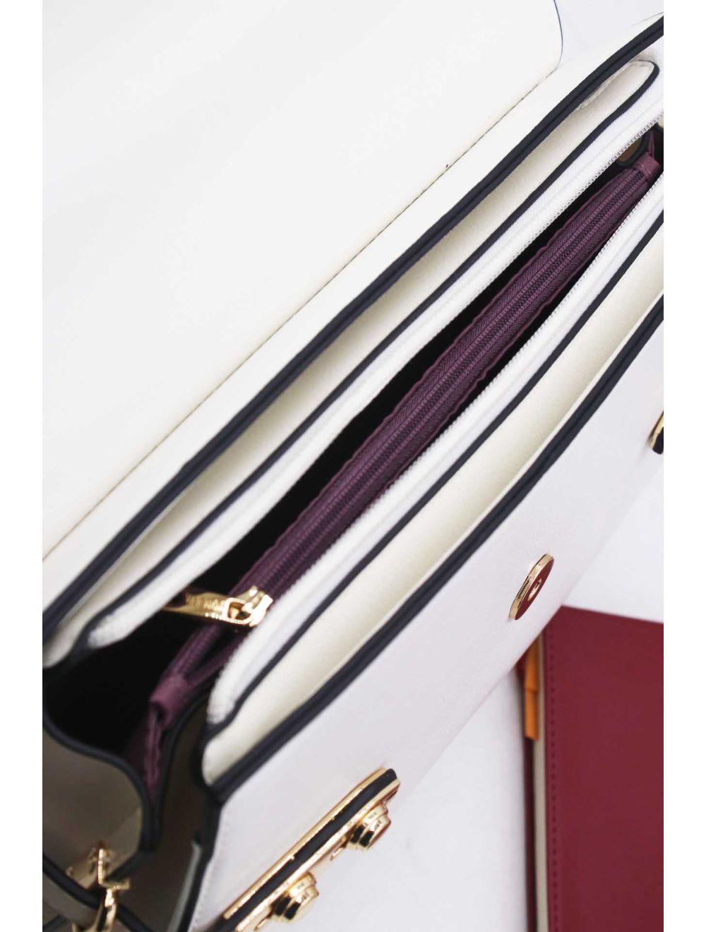 tom&eva Sac à Main Chic Bicolore Réassort-21B-5180-White/Orange