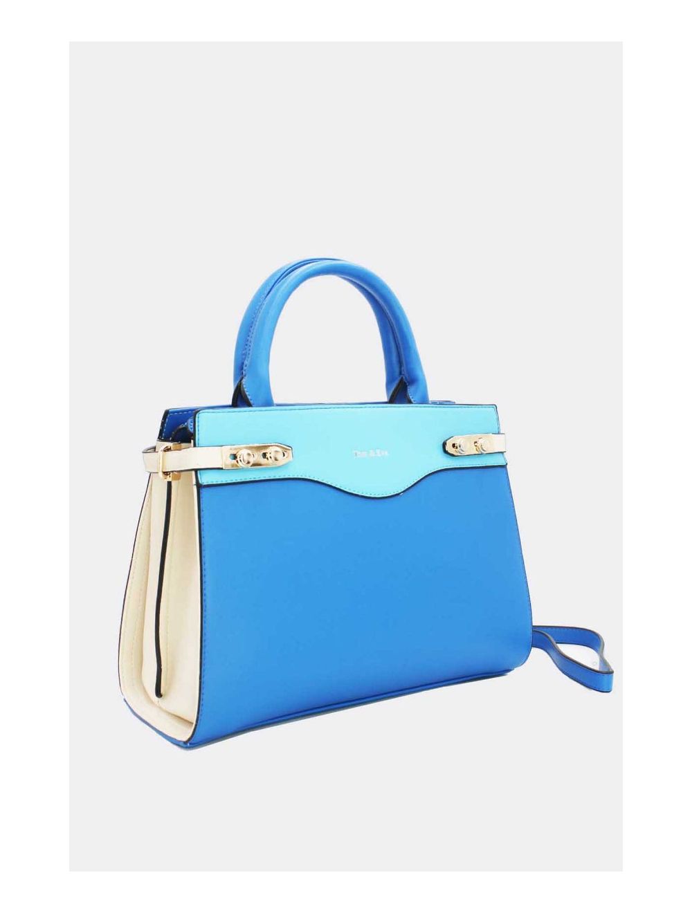 Tom&eva Sac à Main Chic Bicolores-21B-5313-Blue/L.Blue
