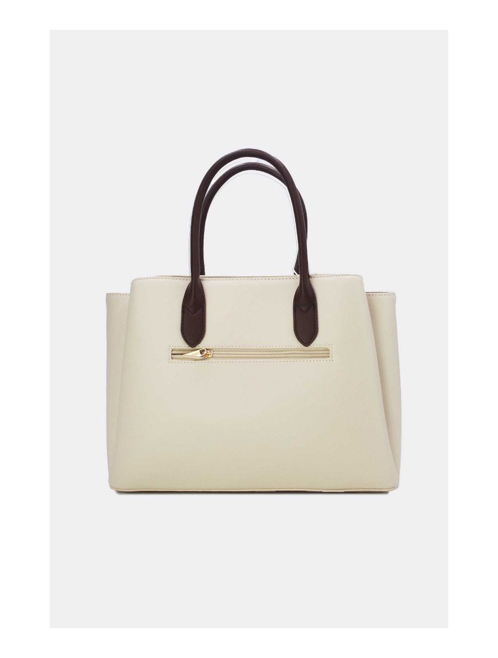 Tom&eva Sac à Main Chic Bicolores 24B-5959-Beige/Coffee