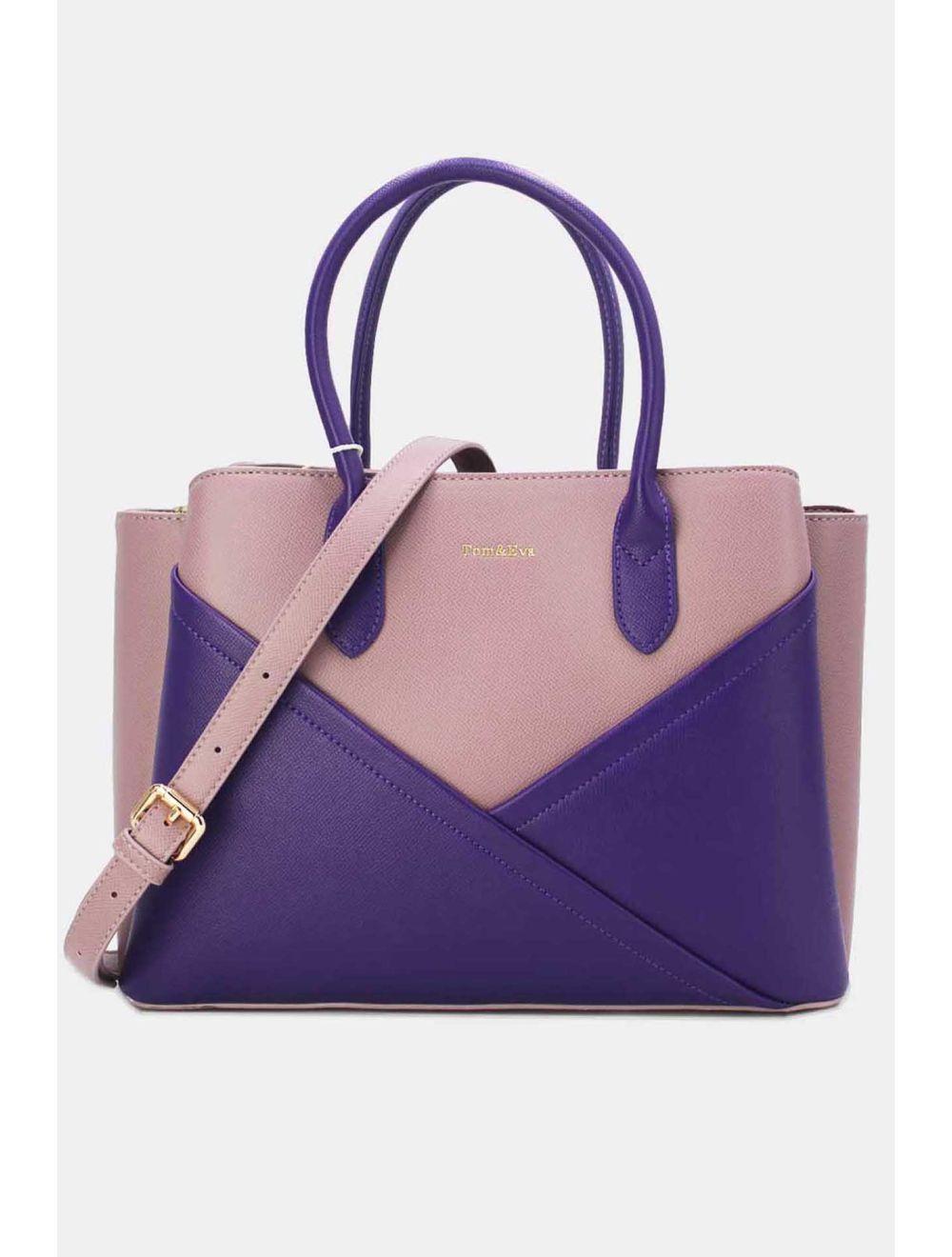 Tom&eva Sac à Main Chic Bicolores 24B-5959-Pink/Purple