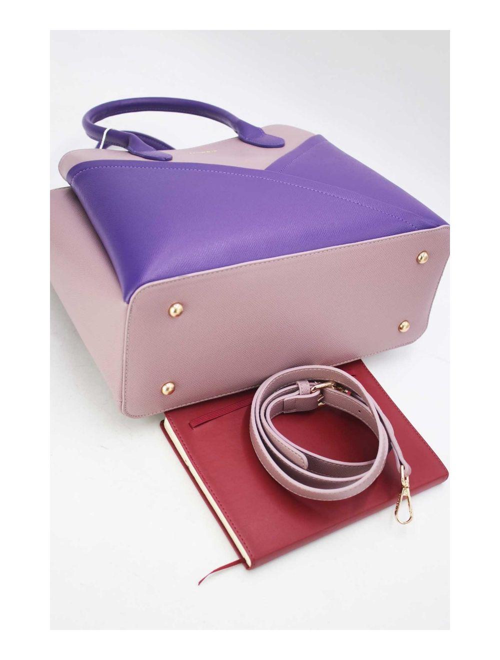 tom&eva Sac à Main Chic Bicolores 24B-5959-Pink/Purple