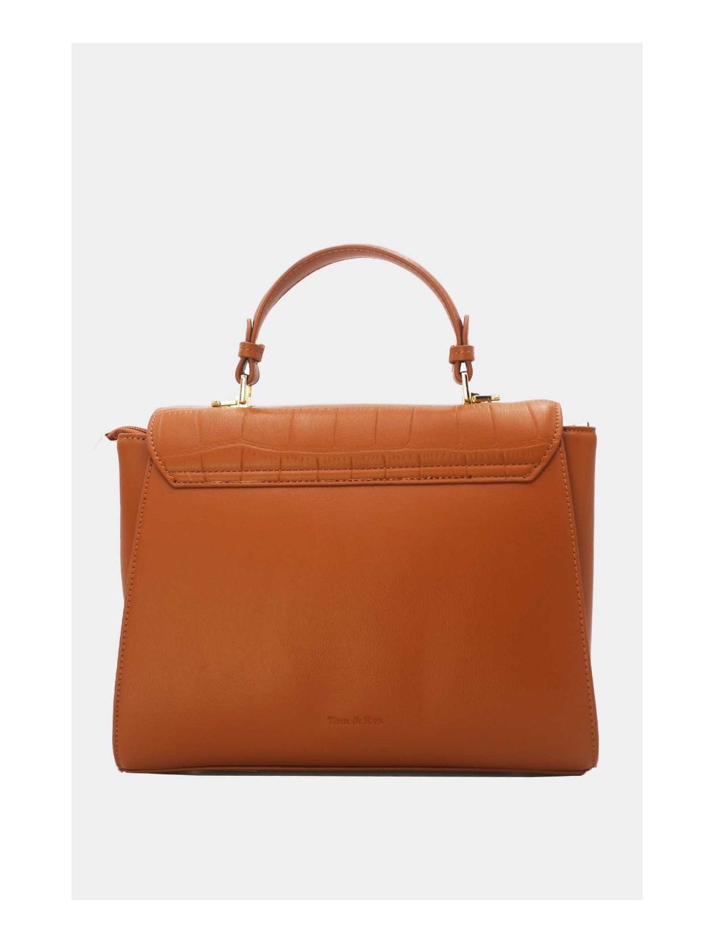 Tom&eva Sac à Main Classique Effet Croco 24B-5890-Marron