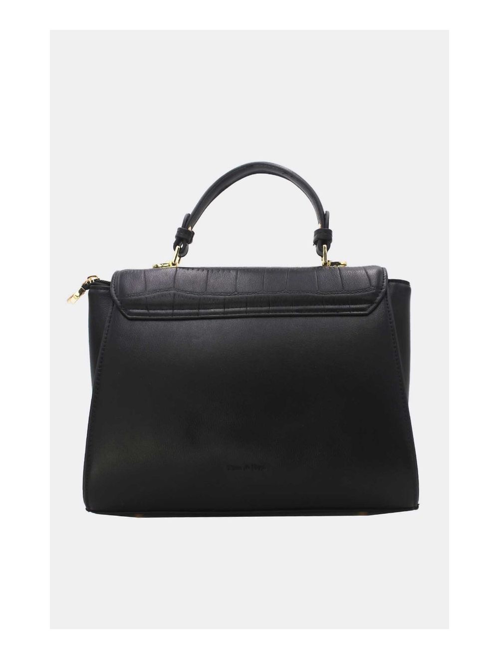 Tom&eva Sac à Main Classique Effet Croco 24B-5890-Noir