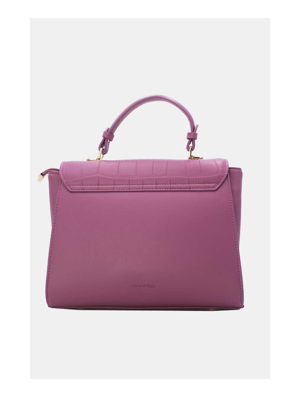 Tom&eva Sac à Main Classique Effet Croco 24B-5890-Violet