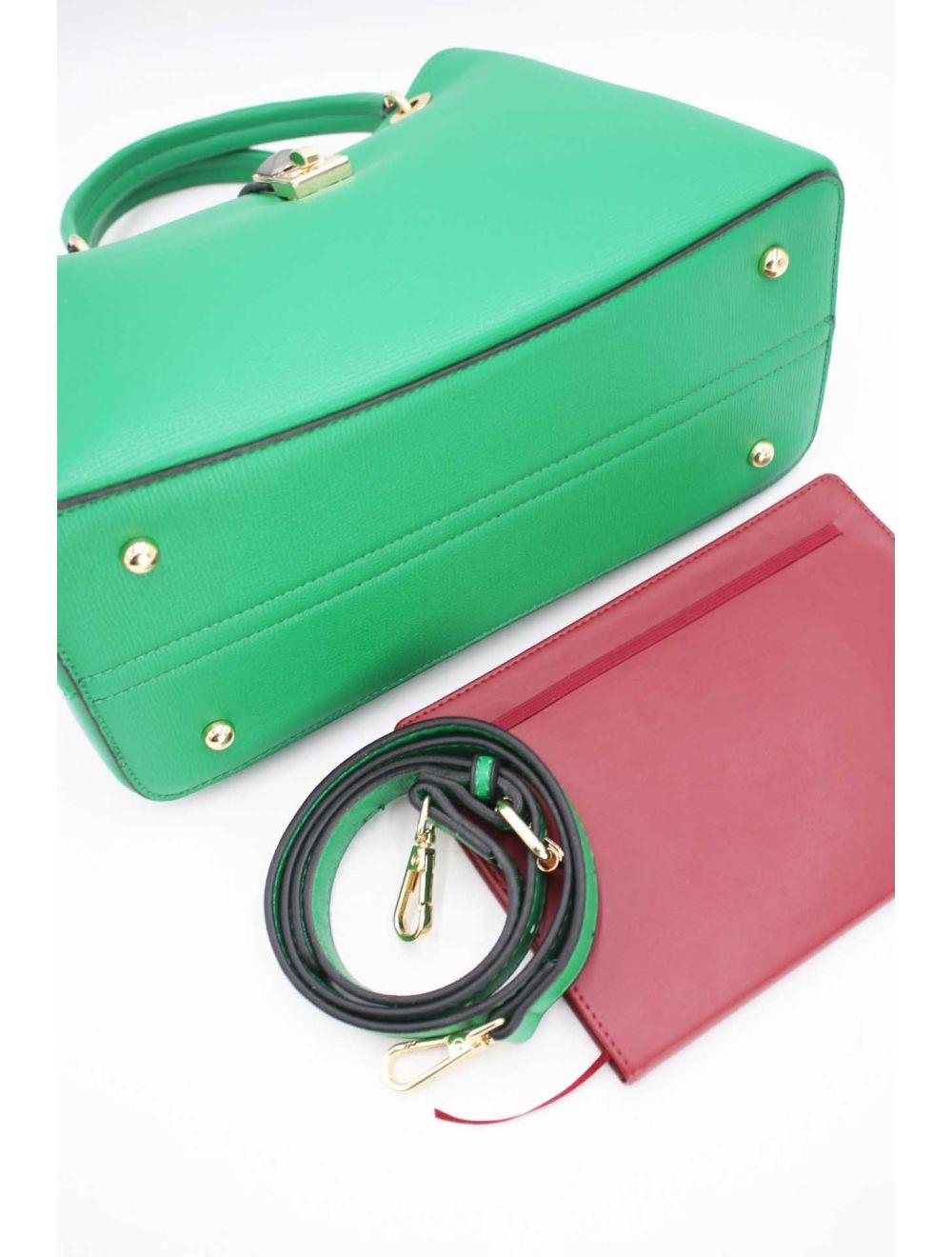 Tom&eva Sac à Main Classique Fermoir Avec Languette-6840-Vert