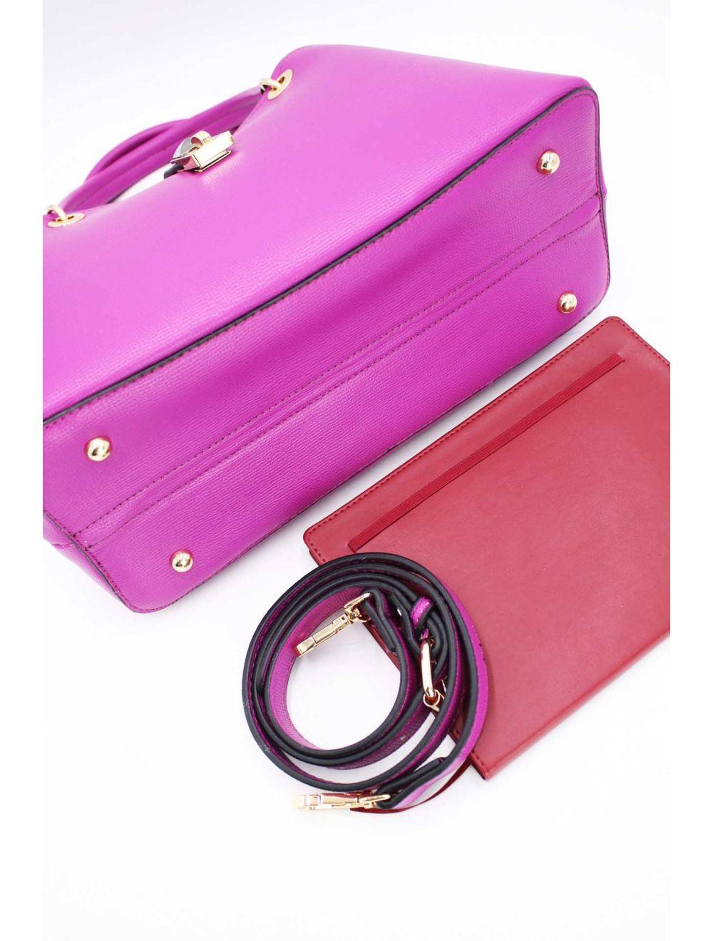 Tom&eva Sac à Main Classique Fermoir Avec Languette-6840-Violet