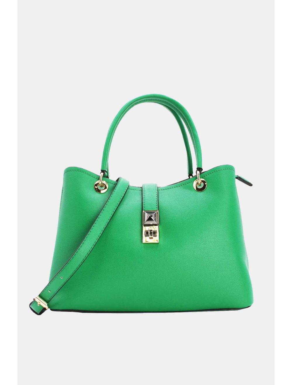 tom&eva Sac à Main Classique Fermoir Avec Languette-6840-Vert