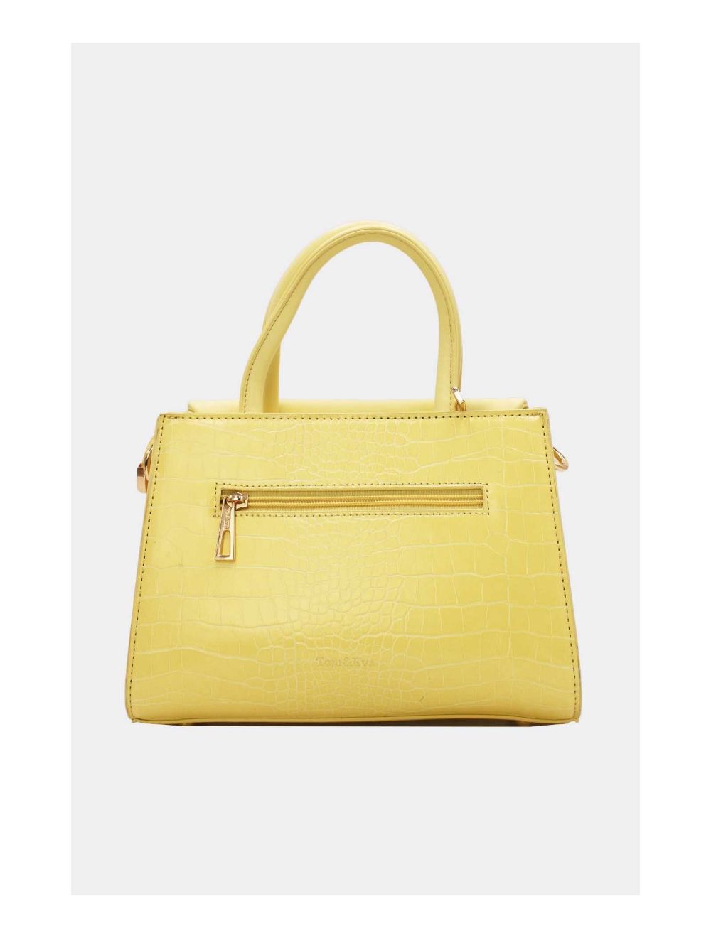 Tom&eva Sac à Main Croco Medium Chic Et Vintage 23B-5839-Jaune
