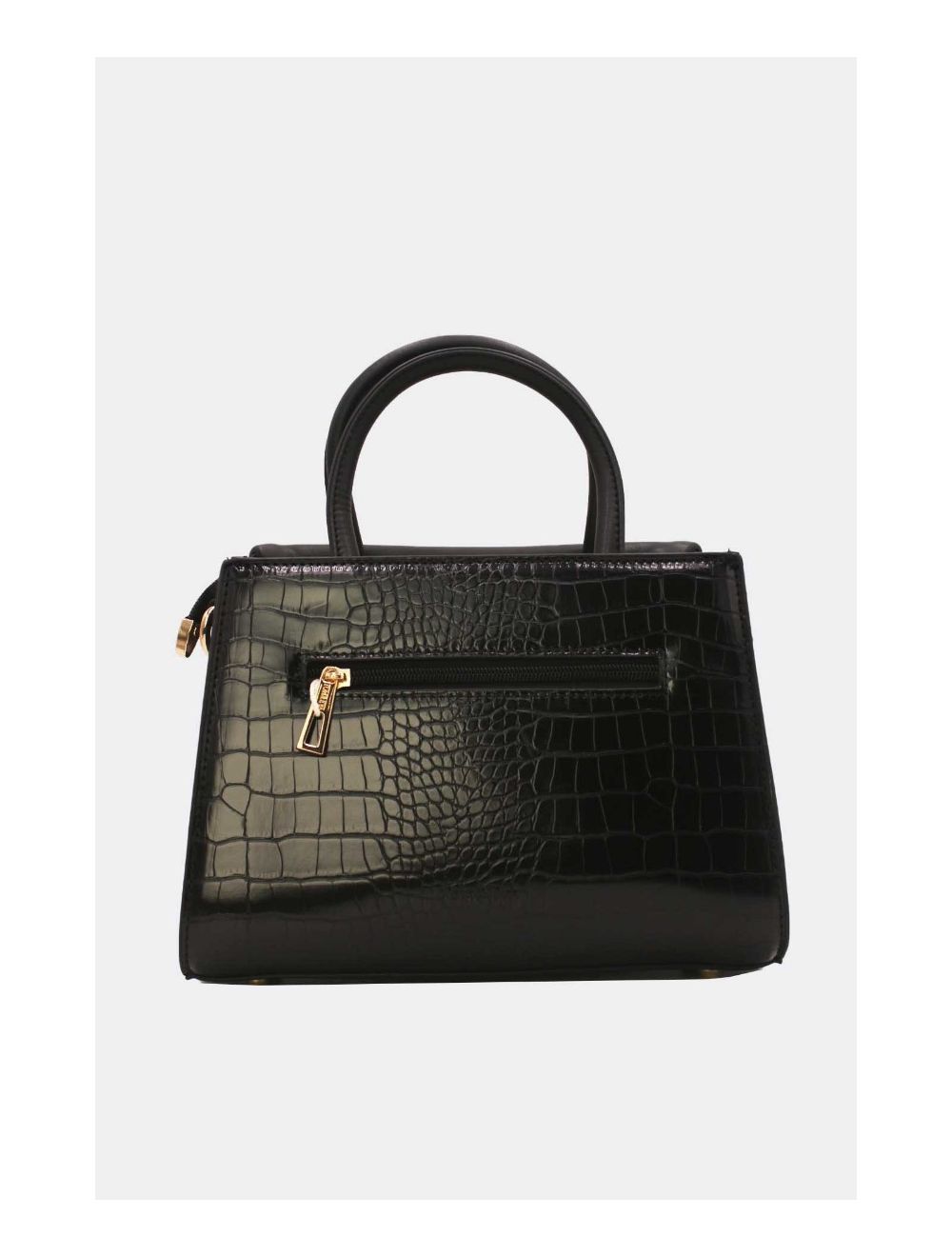 Tom&eva Sac à Main Croco Medium Chic Et Vintage 23B-5839-Noir