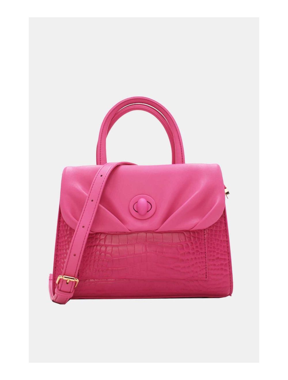 Tom&eva Sac à Main Croco Medium Chic Et Vintage 23B-5839-Rose