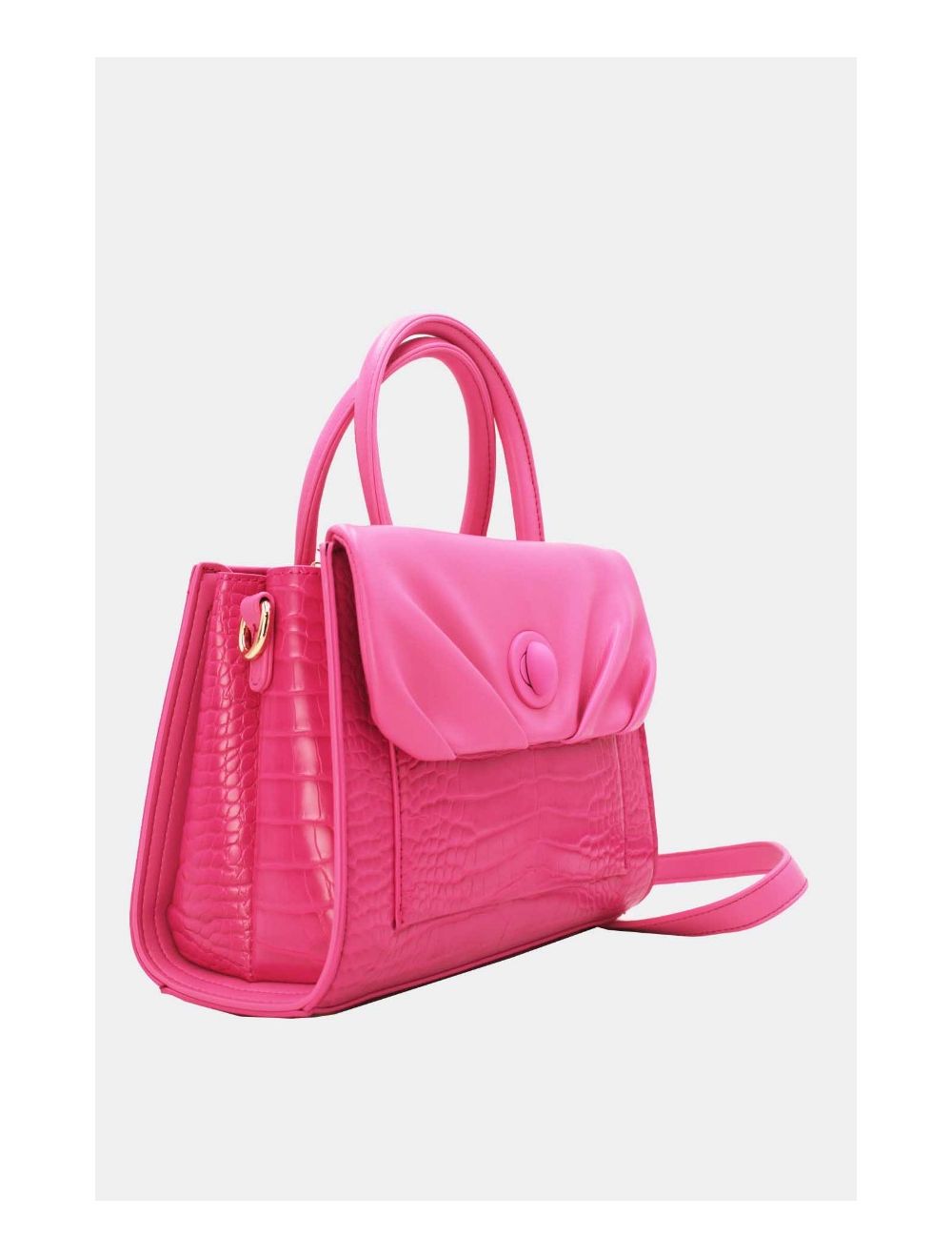Tom&eva Sac à Main Croco Medium Chic Et Vintage 23B-5839-Rose