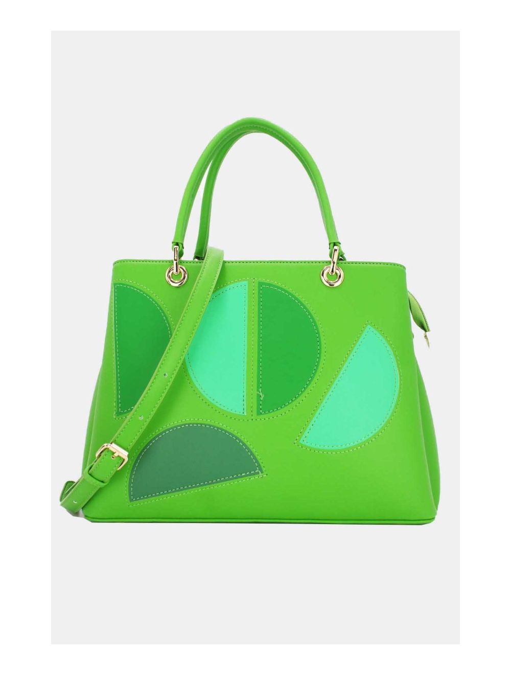 Tom&eva Sac à Main Décoré Des Demi-lunes-22B-5532-Green
