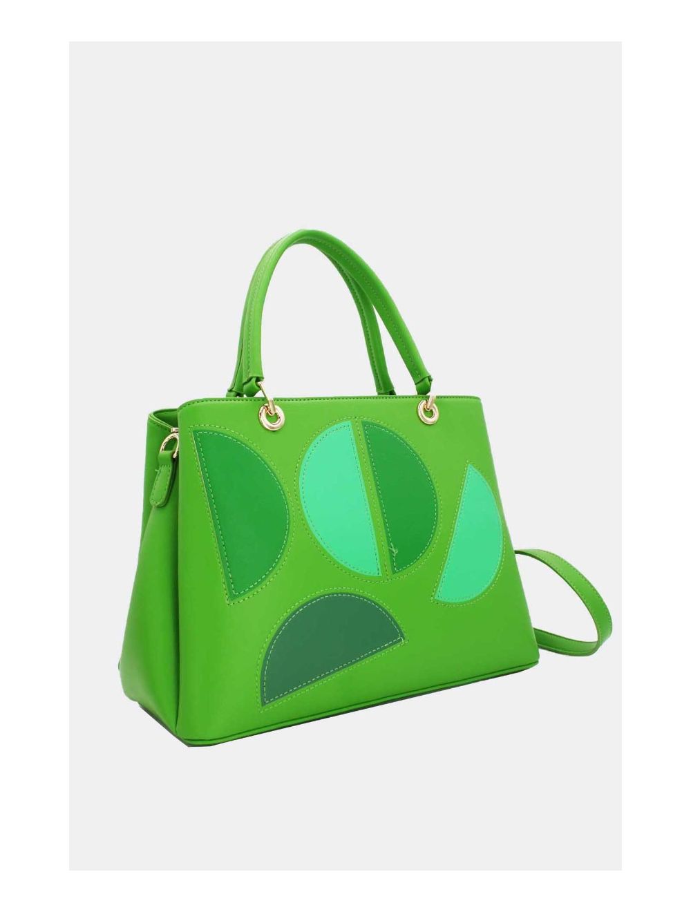 Tom&eva Sac à Main Décoré Des Demi-lunes-22B-5532-Green