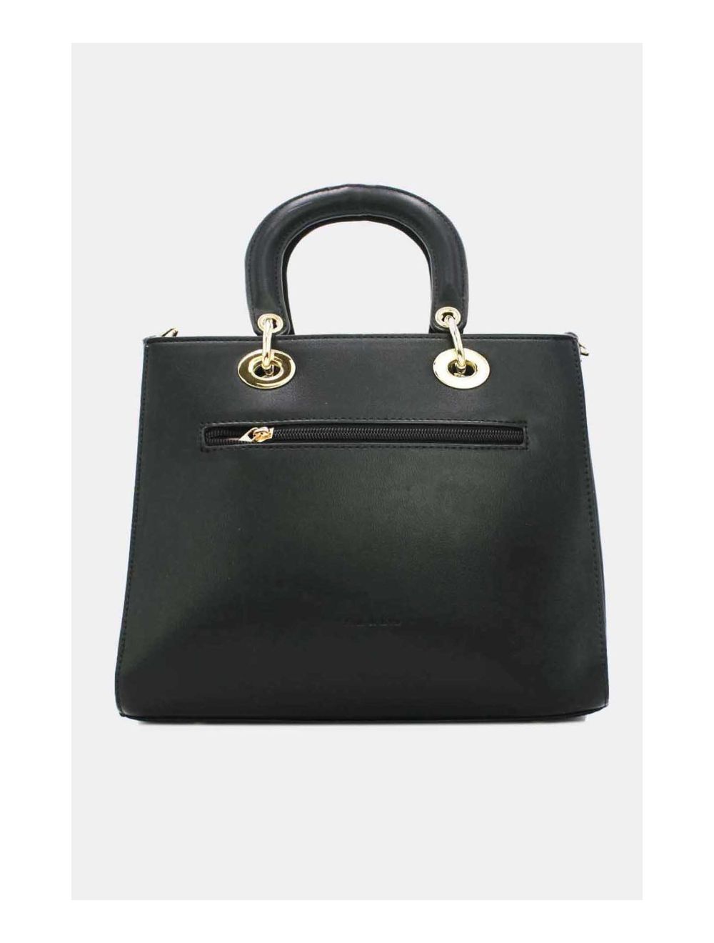 Tom&eva Sac à Main Décoré Des Losanges-22B-5675-Noir