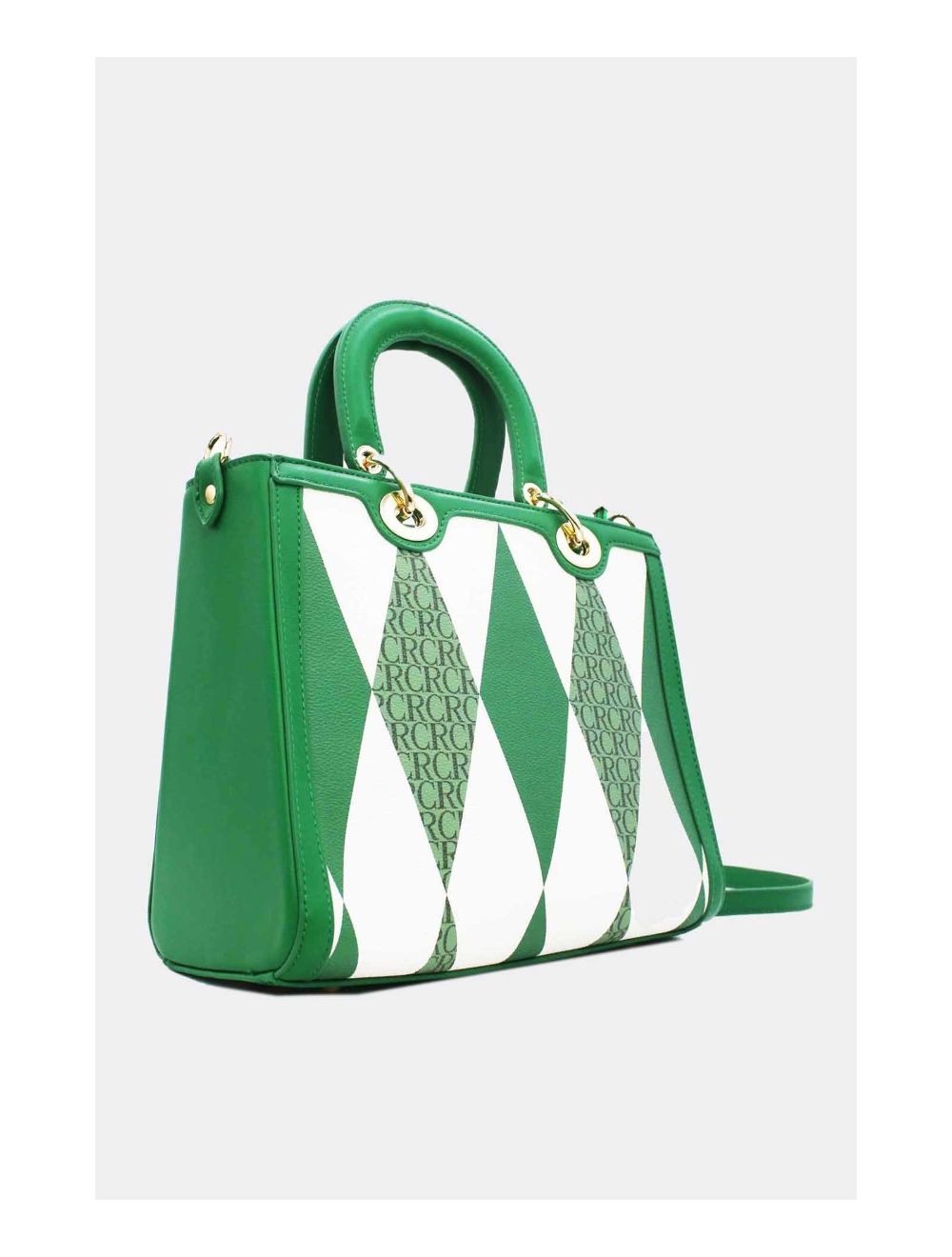 Tom&eva Sac à Main Décoré Des Losanges-22B-5675-Vert