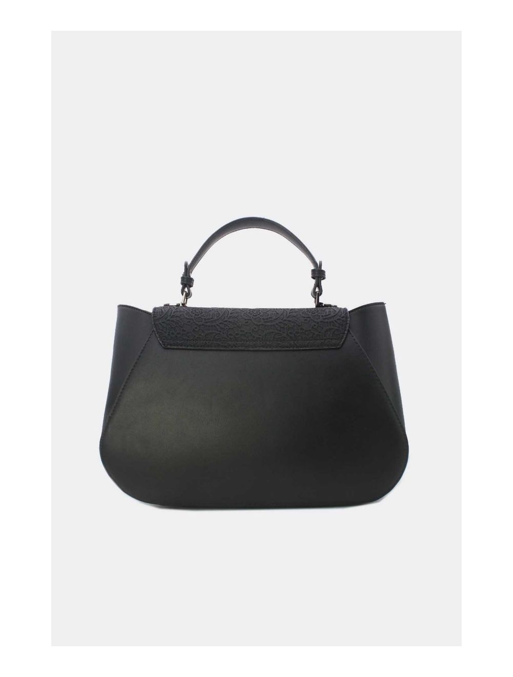 Tom&eva Sac à Main Effet Broderie Florale 24B-6102-Black