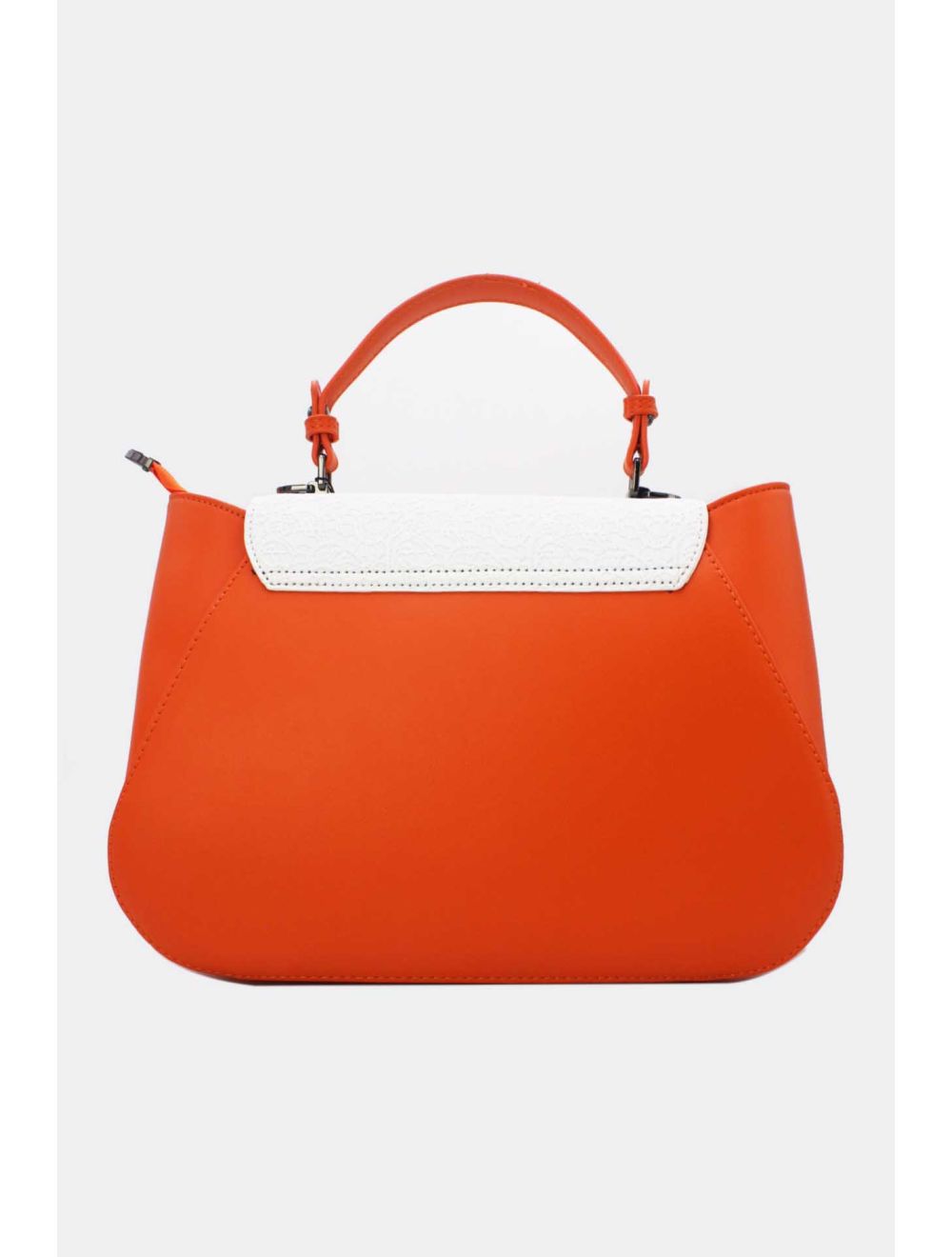 Tom&eva Sac à Main Effet Broderie Florale 24B-6102-Orange