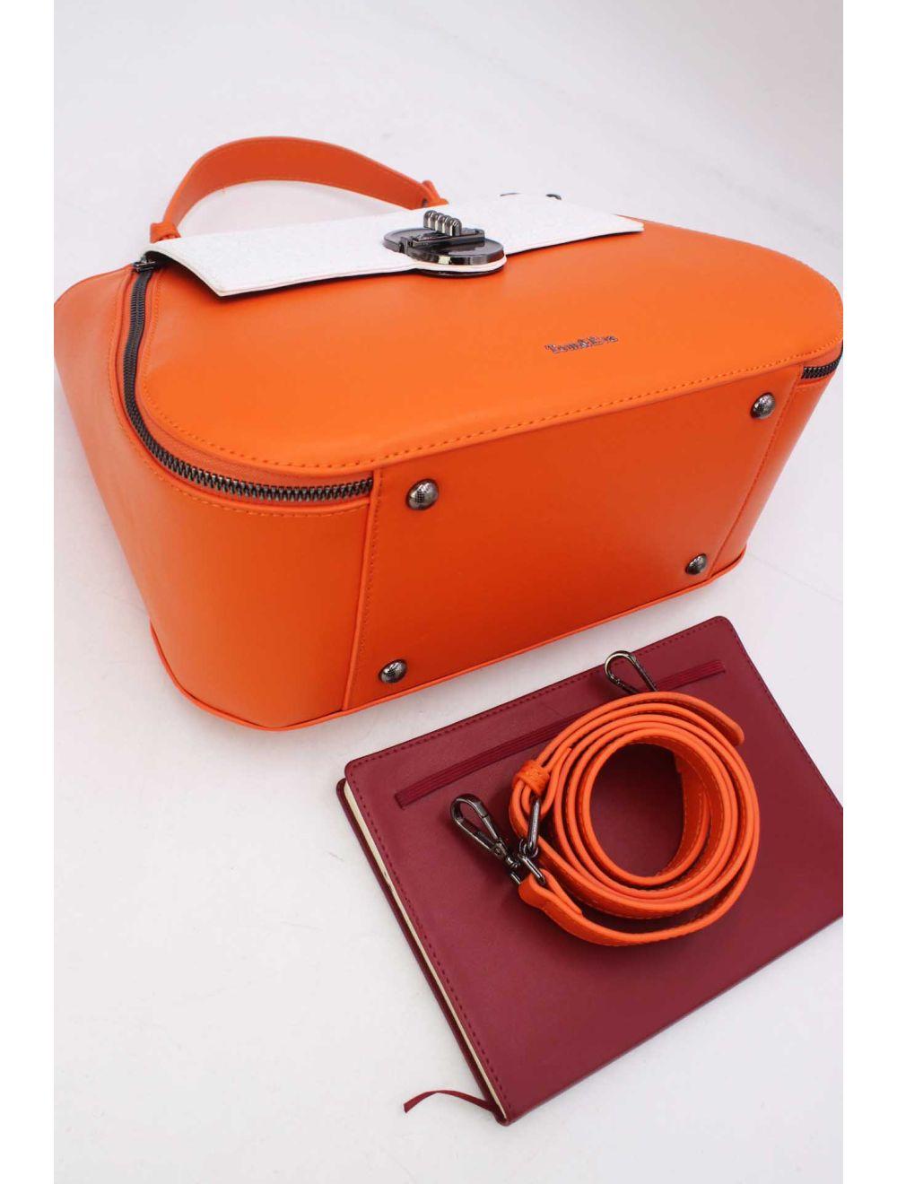 Tom&eva Sac à Main Effet Broderie Florale 24B-6102-Orange