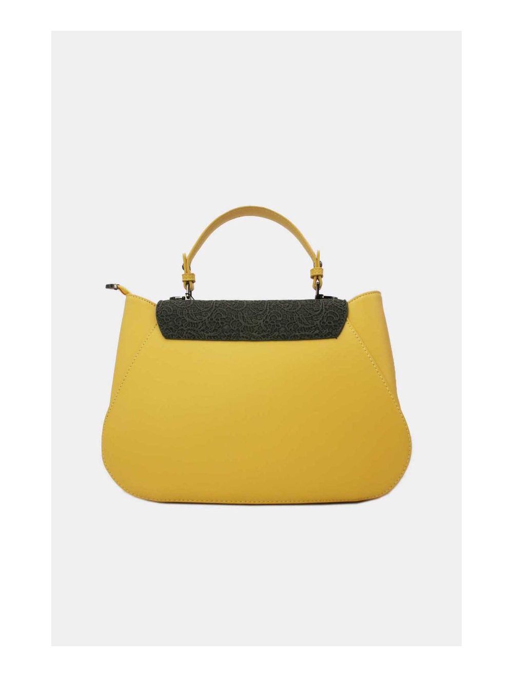 Tom&eva Sac à Main Effet Broderie Florale 24B-6102-Yellow