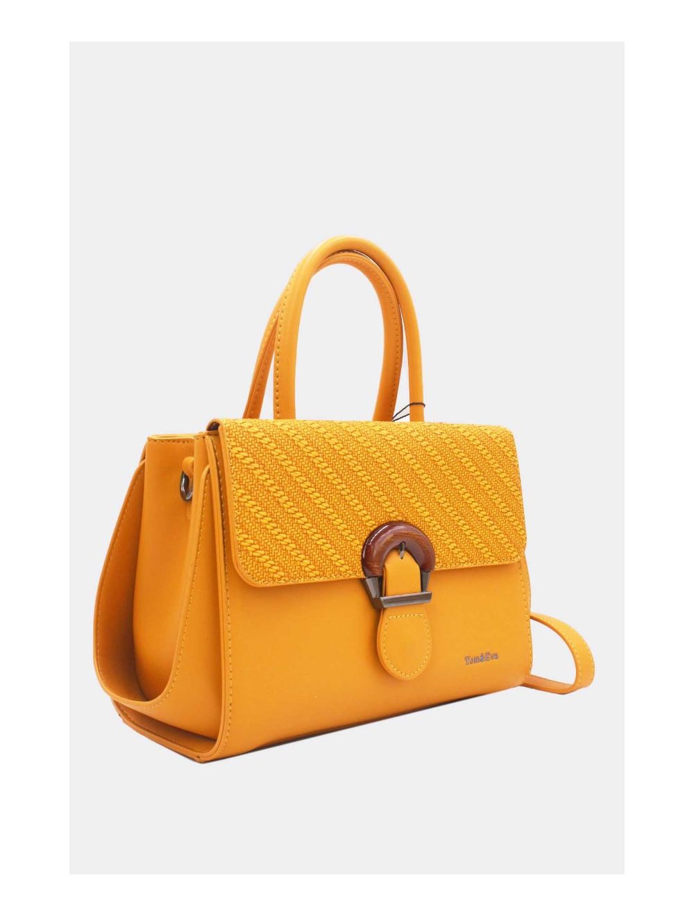 Tom&eva Sac à Main Effet Broderie Florale 24B-6112-Jaune