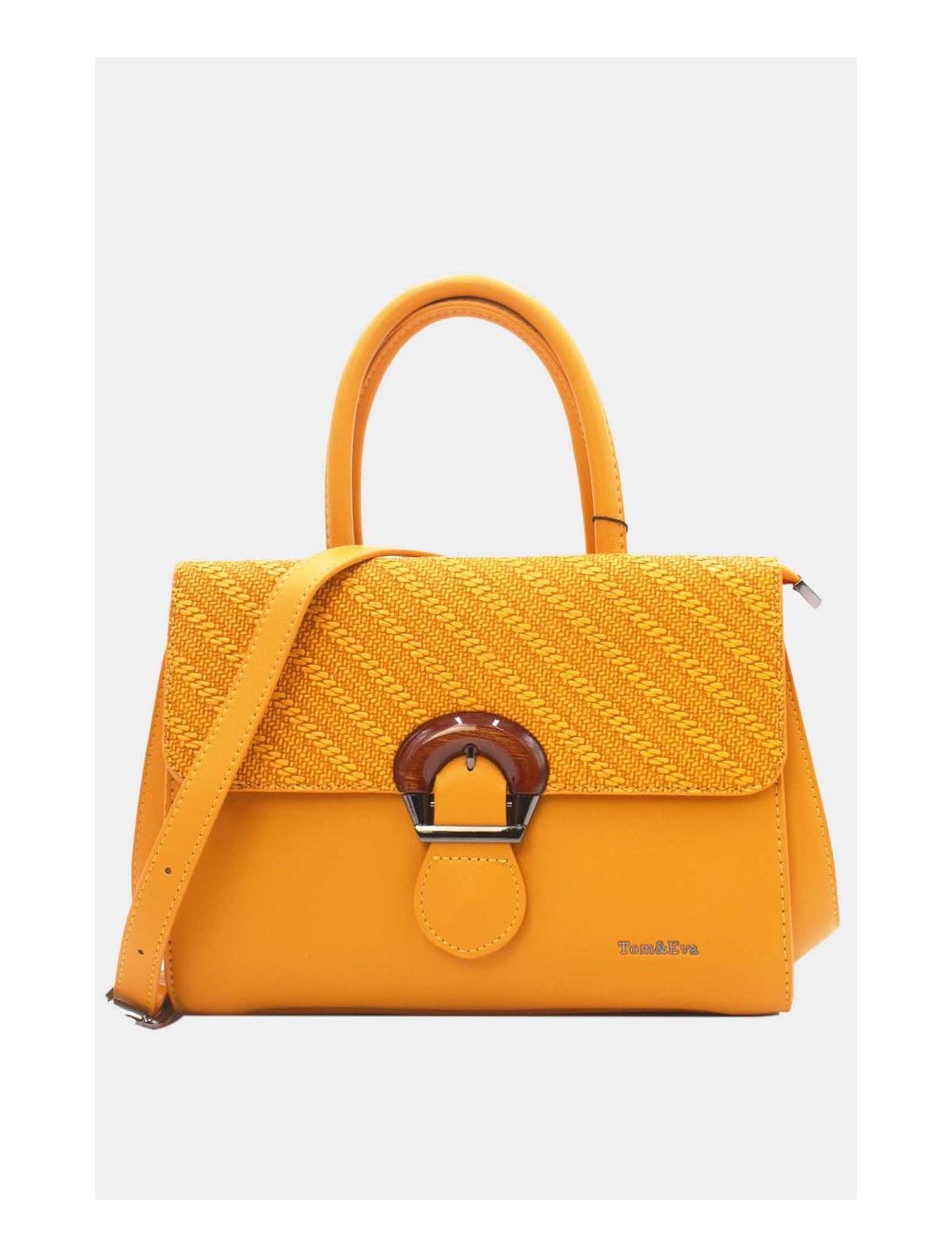 tom&eva Sac à Main Effet Broderie Florale 24B-6112-Jaune