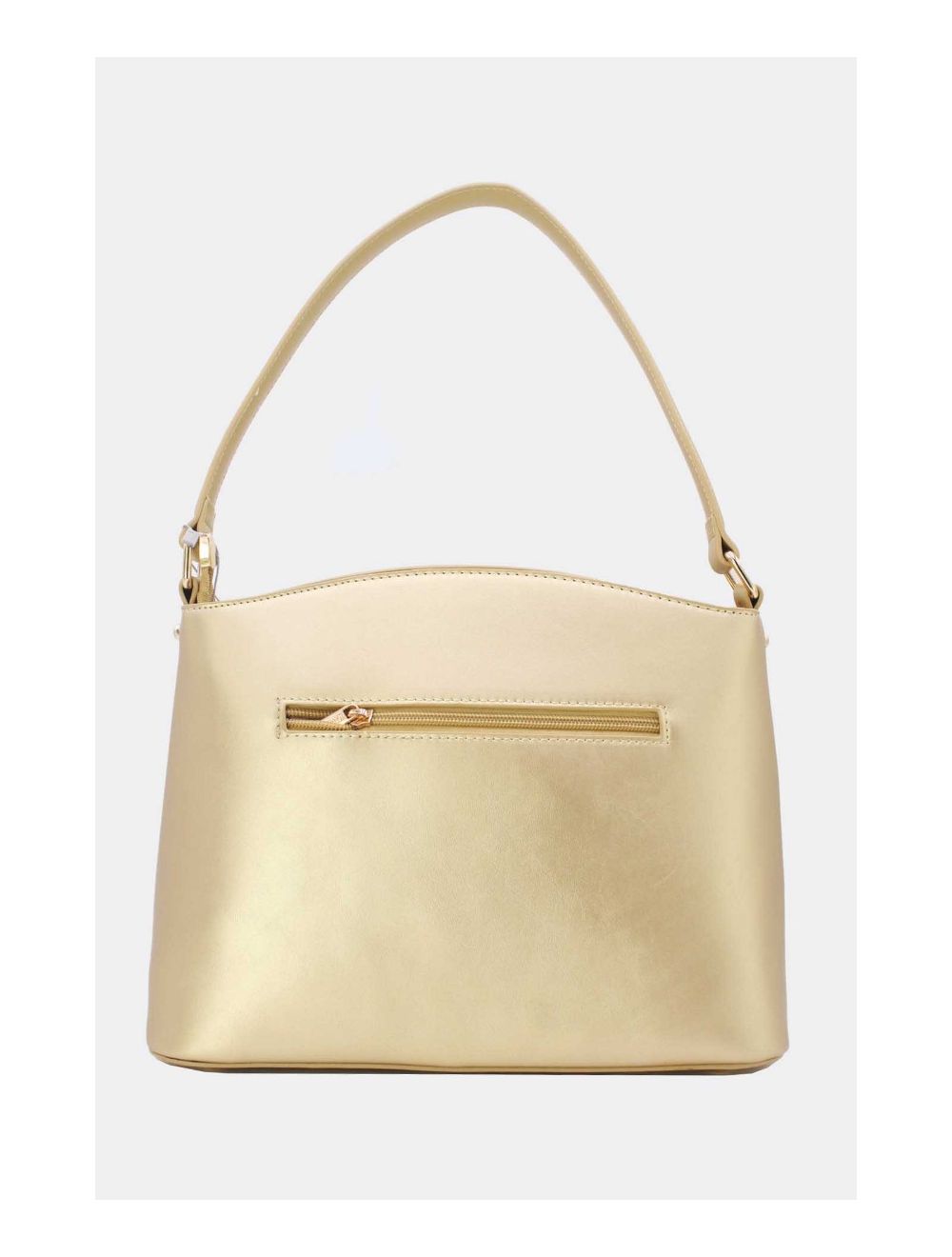 Tom&eva Sac à Main Effet Cuir Lisse Bicolore 24B-5820-L.Gold/D.Gold