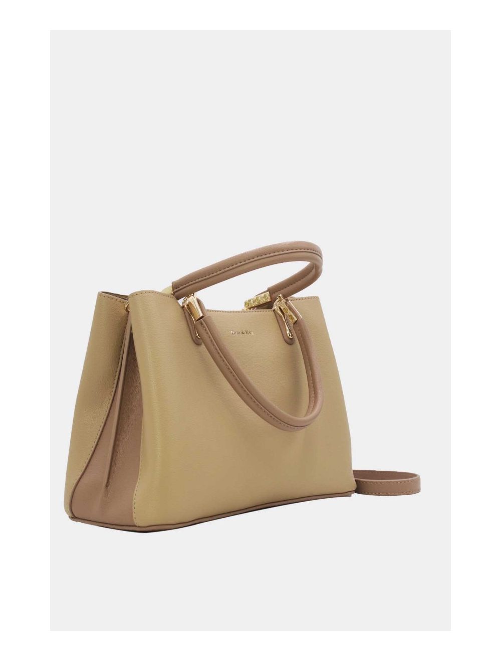 Tom&eva Sac à Main Effet Cuir Minimaliste 24B-6079-Abricot