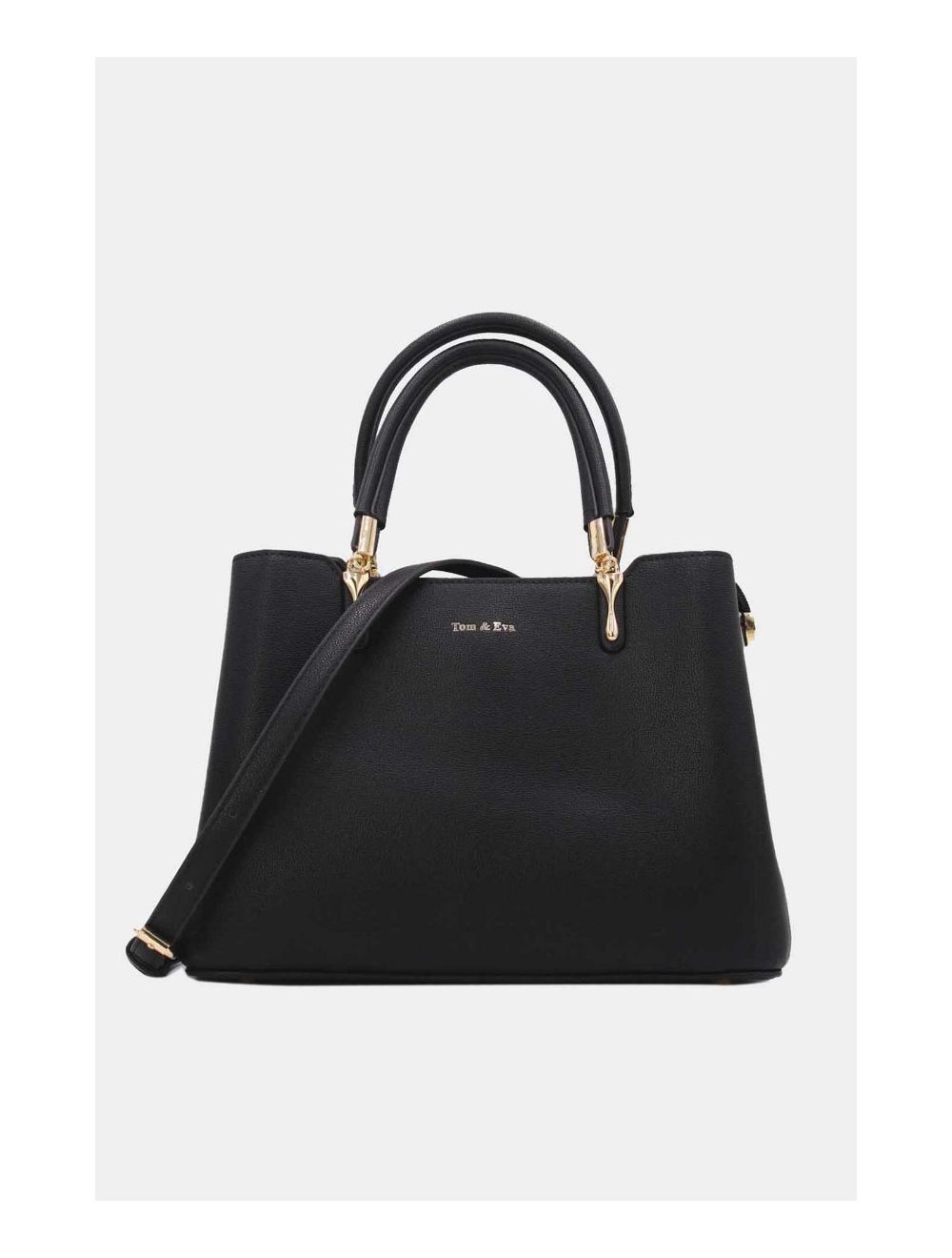 tom&eva Sac à Main Effet Cuir Minimaliste 24B-6079-Noir