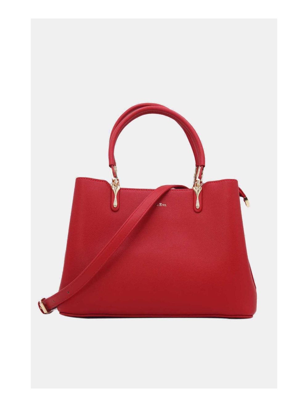 tom&eva Sac à Main Effet Cuir Minimaliste 24B-6079-Rouge