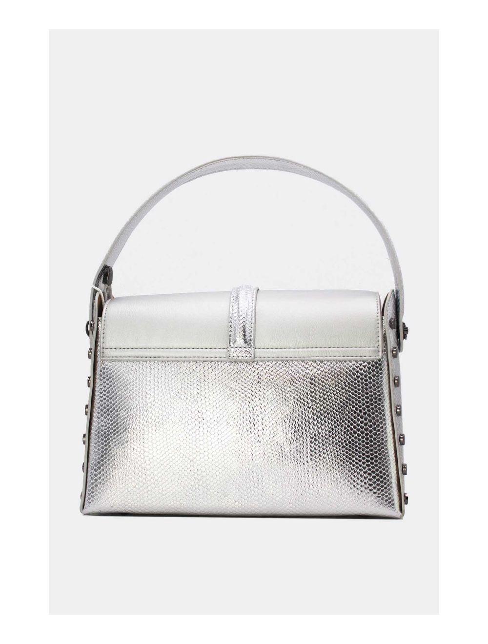 Tom&eva Sac à Main Effet Cuir Serpent-24B-5931-Argenté