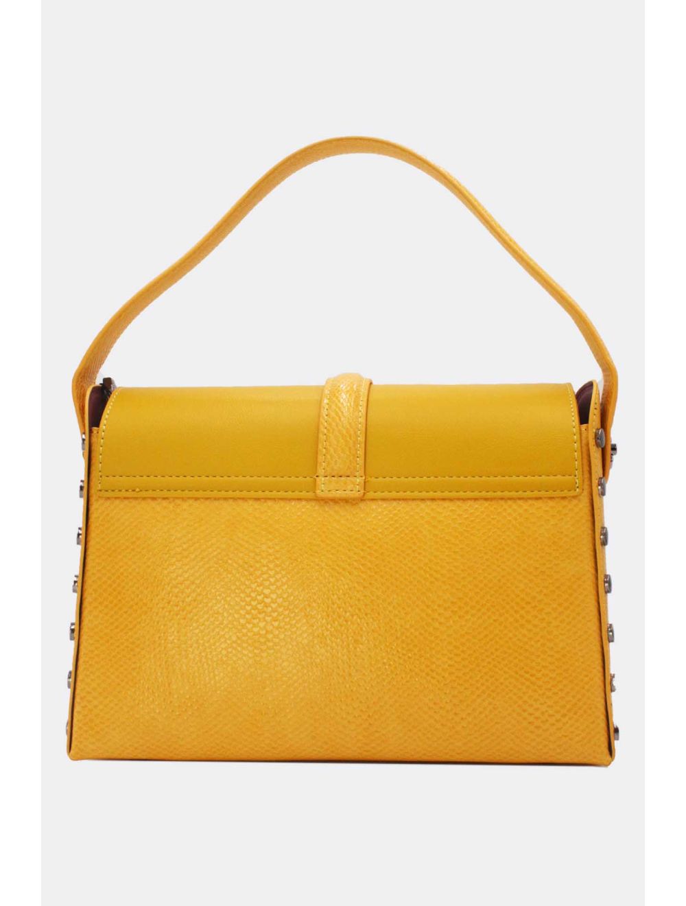 Tom&eva Sac à Main Effet Cuir Serpent-24B-5931-Jaune/D.Jaune