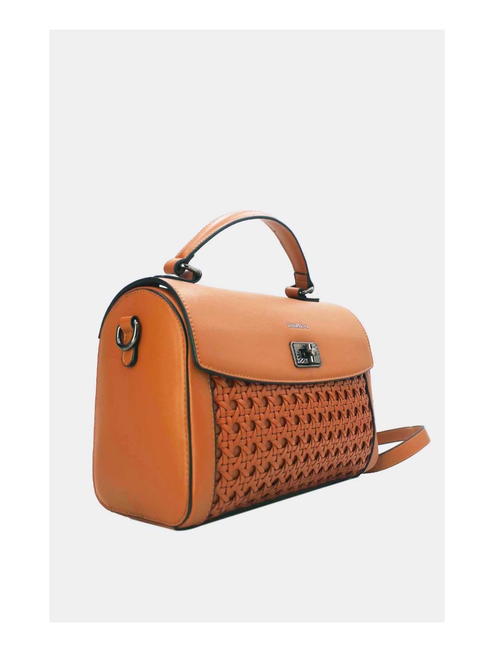 Tom&eva Sac à Main Effet Osier Tressé 24B-6033-Marron