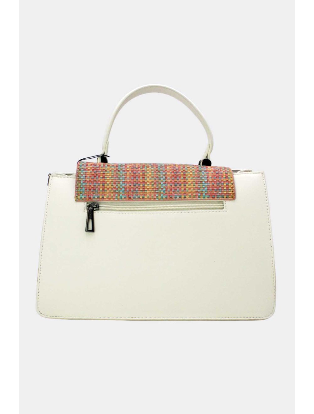 Tom&eva Sac à Main Effet Paille 24B-6129-Beige/orange