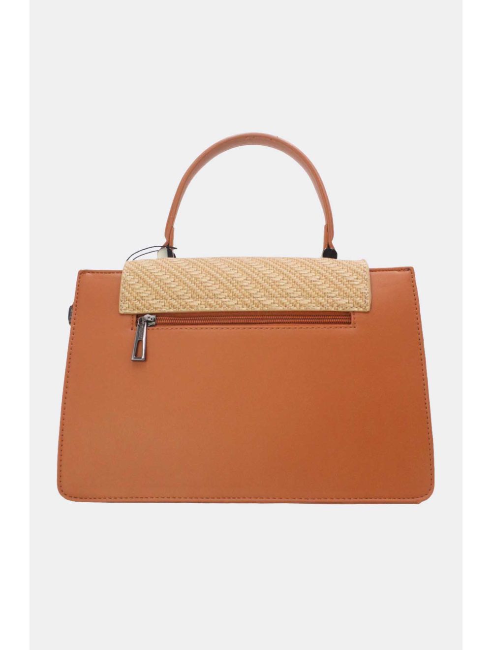Tom&eva Sac à Main Effet Paille 24B-6129-Brown/apricot