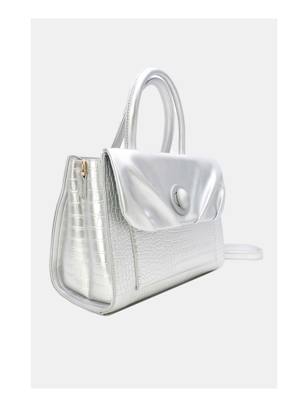 Tom&eva Sac à Main Effet Python Chic Et Vintage 24B-5898-Argent