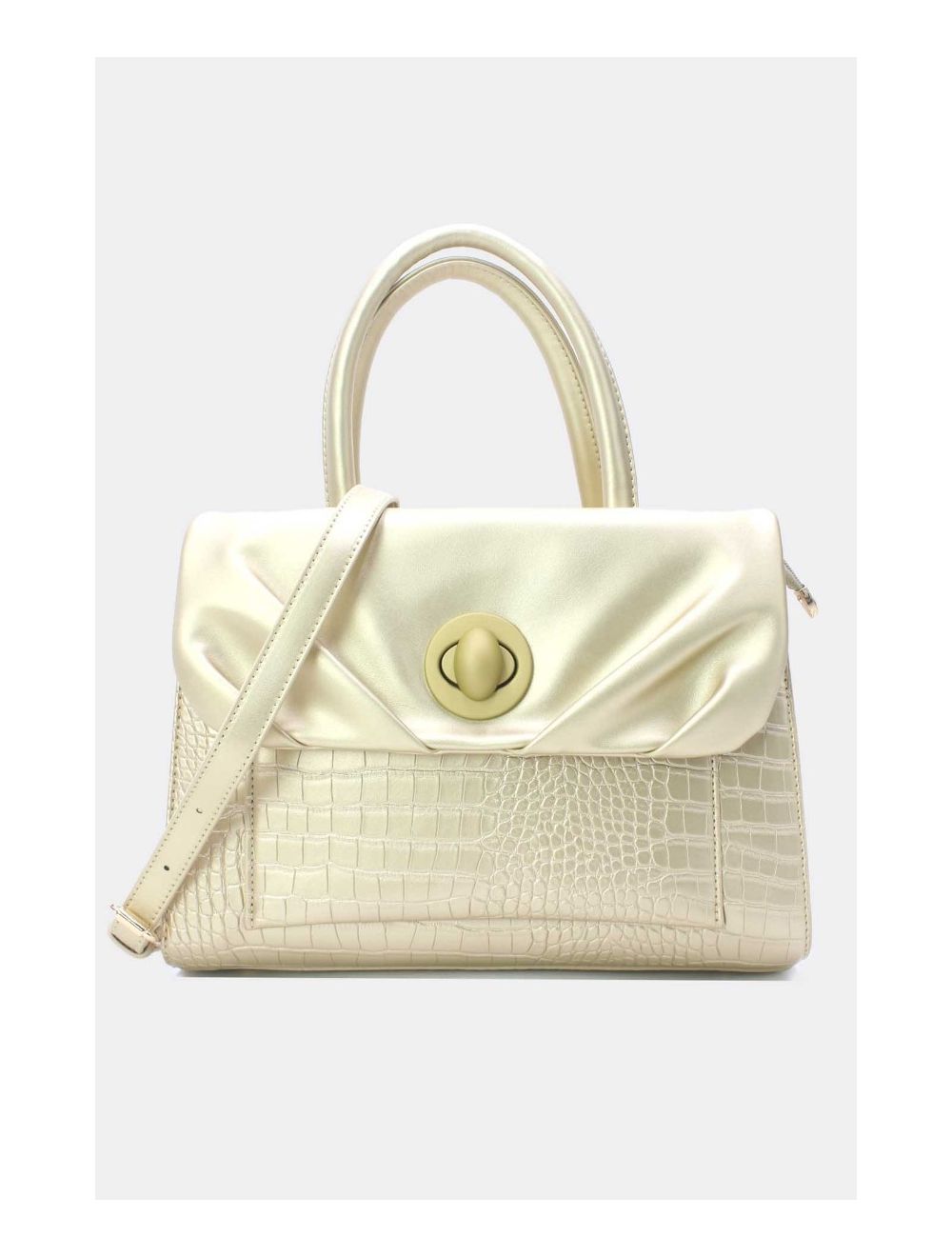 Tom&eva Sac à Main Effet Python Chic Et Vintage 24B-5898-Doré