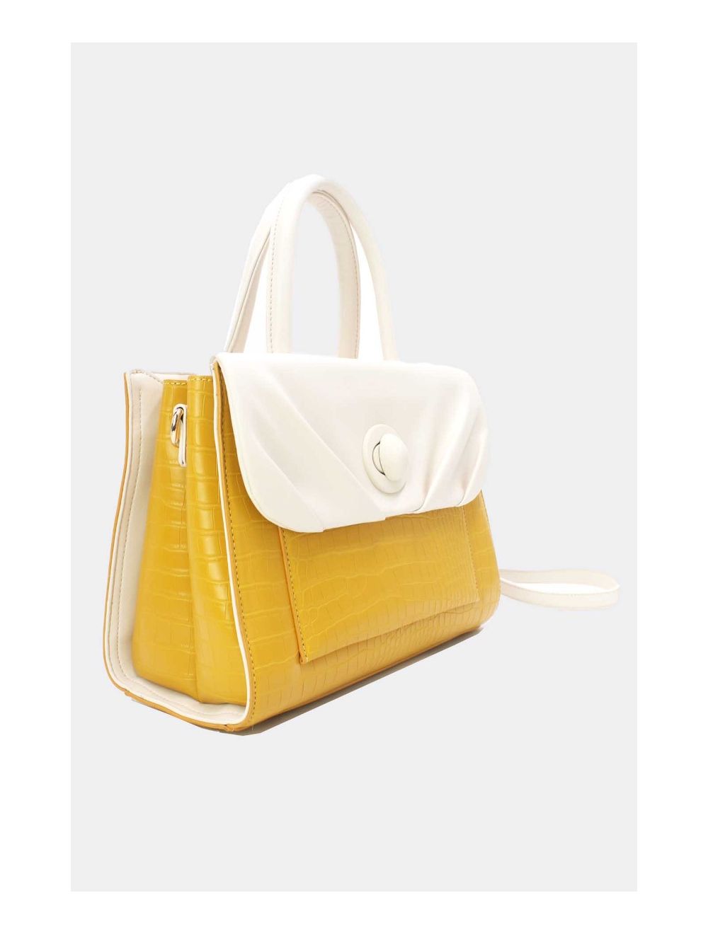 Tom&eva Sac à Main Effet Python Chic Et Vintage 24B-5898-Jaune